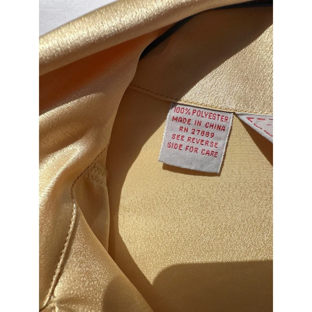 CEO polyester women's long sleeve, soft, gold, medium size - Picture 3 of 8
